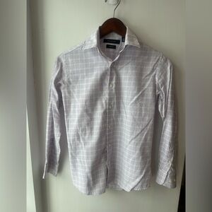 Andrew Marc Boys Plaid Dress Shirt in White and Purple
Sz 14 Skinny